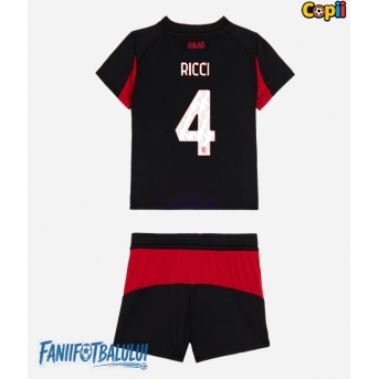 AC Milan Samuele Ricci #4 Echipament de Fotbal Replică 2025-26 Copii Acasa (+ Șorturi)